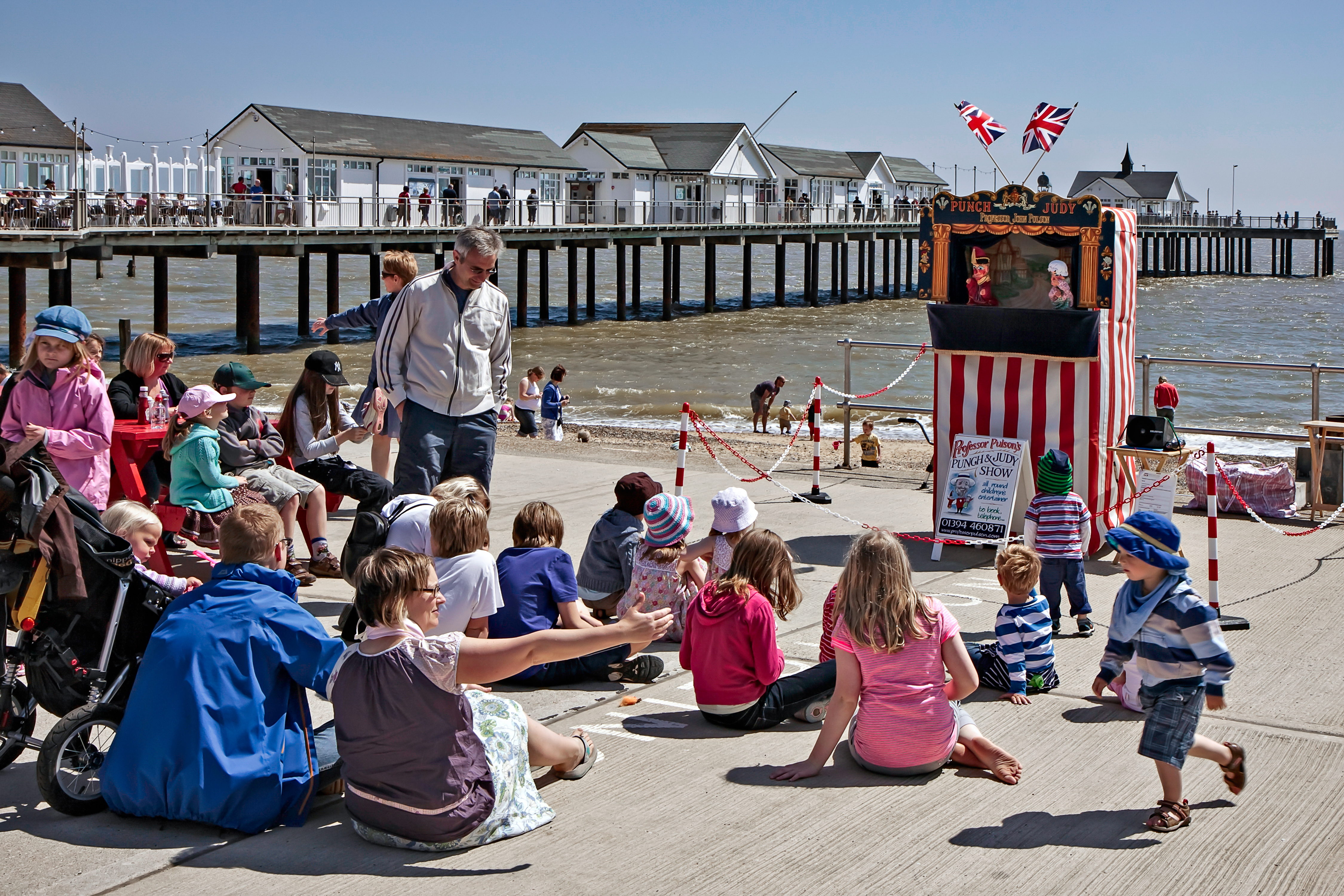Punch and Judy show at Felixstowe, Suffolk